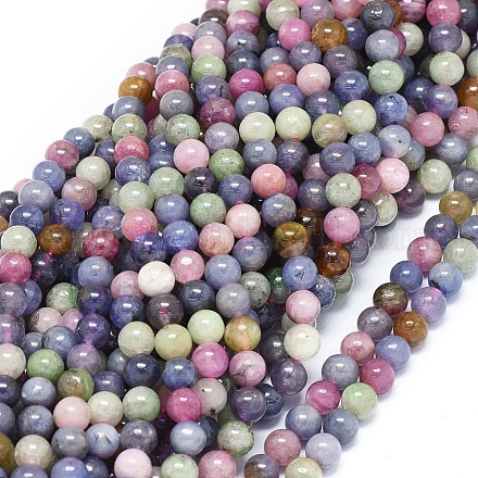 Fili di perle di tanzanite naturale e tormalina G-O180-10-6mm-1