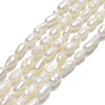 Fili di perle di perle d'acqua dolce coltivate naturali PEAR-J006-03F-01-1