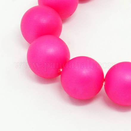 Round Shell Pearl Frosted Beads Strands BSHE-I002-8mm-09-1