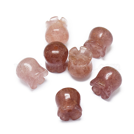 Perles de quartz fraises naturelles G-F637-03G-1