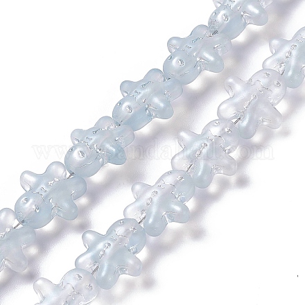 Cuentas de vidrio electrochapadas con brillo de perla GLAA-P005-PL02-1