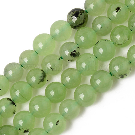 Natural Chalcedony Beads Strands G-T129-06-6mm-1