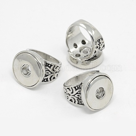 Zinc Alloy Finger Ring Components Snap Buttons Settings SNAP-M007-01-NR-1