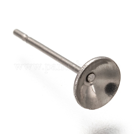 304 Stainless Steel Stud Earring Settings STAS-P263-01D-P-1