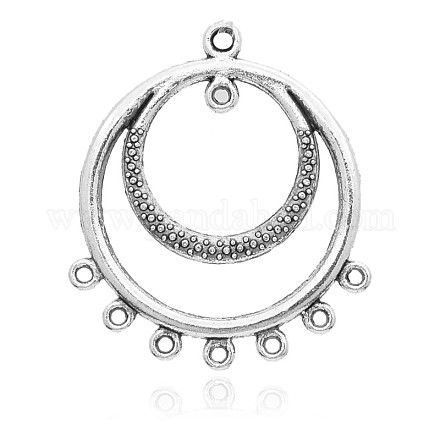 Кольцо сплава люстра компонентов соединения тибетский стиль PALLOY-J659-67AS-1