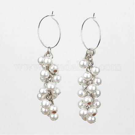 Perle de verre perles boucles d'oreilles EJEW-JE02238-01-1