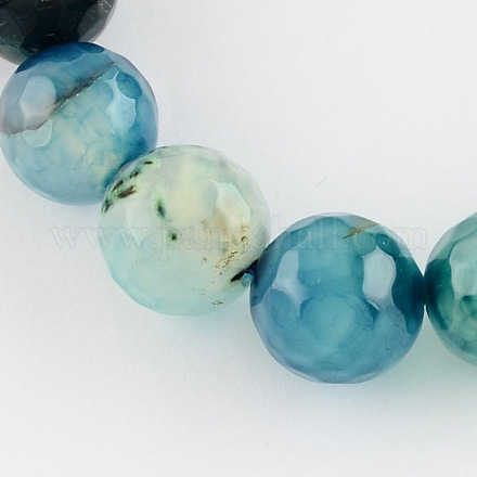 Dyed Natural Multi-Color Agate Beads Strands G-R177-6mm-05-1