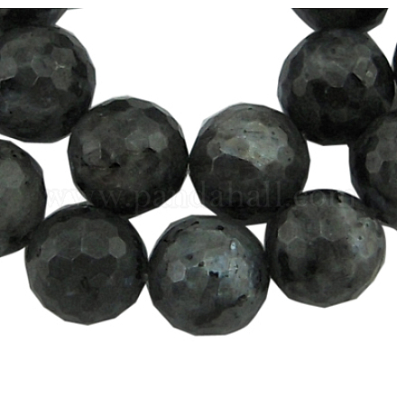 Brins de perles de larvikite naturelles X-G868-102-1