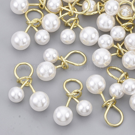 Colgantes de perlas de imitación de plástico abs X-PALLOY-N150-20-1