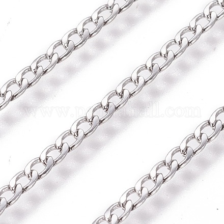 304 Stainless Steel Curb Chains CHS-E018-05P-1