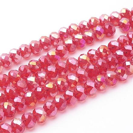 Electroplate Glass Beads Strands GR10MMY-47AB-1