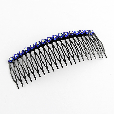 Pettini per capelli alla moda in ferro da donna con strass floreali OHAR-R175-06-1