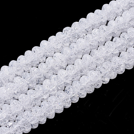 Crackle sintetico perle di quarzo fili G-S285-07-1