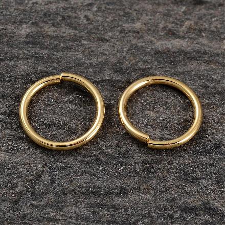 18 anillos abiertos de plata de ley chapados en oro real de 925k STER-H135-0.8x8mm-G-1