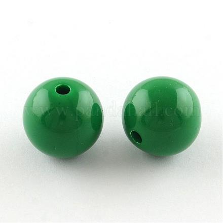 Round Bubblegum Chunky Acrylic Beads PAB709Y-12-1