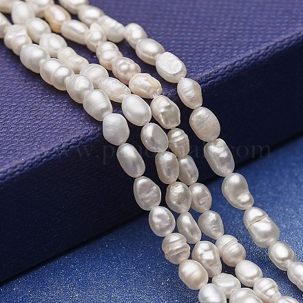 Natural Cultured Freshwater Pearl Beads Strands PEAR-P060-09-1