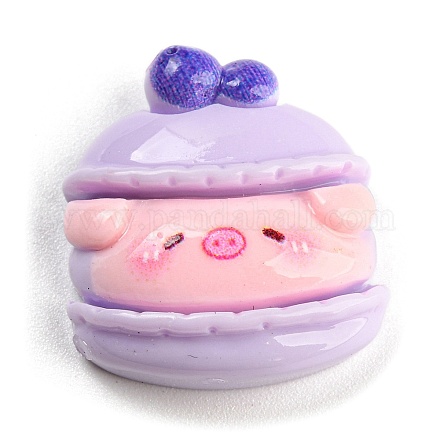 Pig Theme Opaque Resin Decoden Cabochons RESI-C042-03D-1