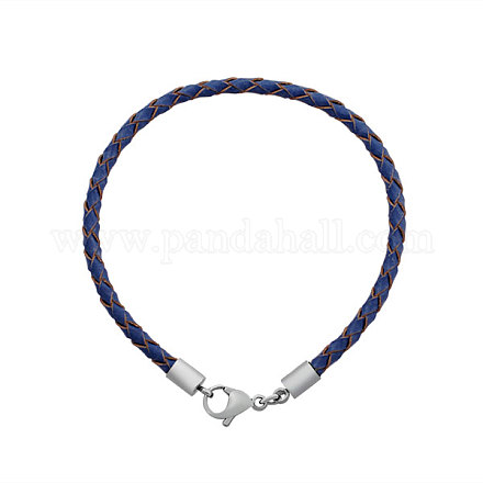Braided Leather Cord Bracelet Makings MAK-M020-08-F-1