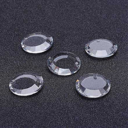 Pendentifs en verre k9 à facettes rondes EGLA-P026-J-02-1