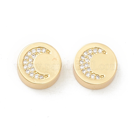 Perline di ottone ecocompatibili con placcatura a cremagliera KK-K267-07G-1