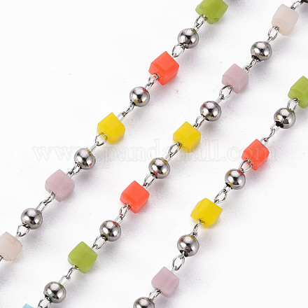 Handgemachte Perlenketten aus Acryl CHC-S012-001-A03-P-1