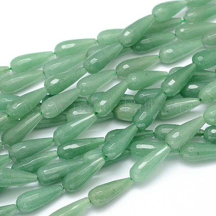 Green Aventurine Drop Bead Strands G-O100-20-1