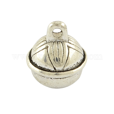 Tibetan Style Alloy Bell Charms TIBEP-23893-AS-RS-1