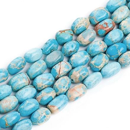 Brins de perles de jaspe impérial naturel G-I269-03-1