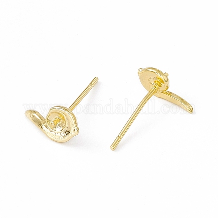Brass Stud Earring Finding KK-A172-22G-1