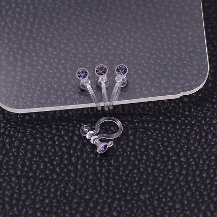 Plastic Clip-on Earring Findings X-KY-P007-M04-1
