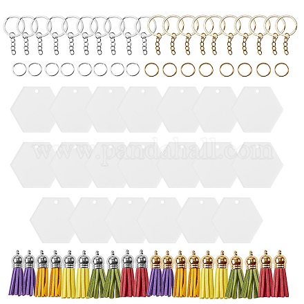 DIY Tassel Keychain Making Kit DIY-SZ0001-44-1