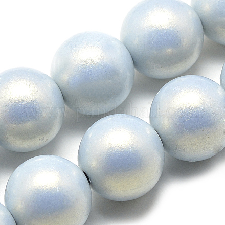 Perles acryliques opaques peintes à la bombe X-ACRP-Q024-10mm-G02-1
