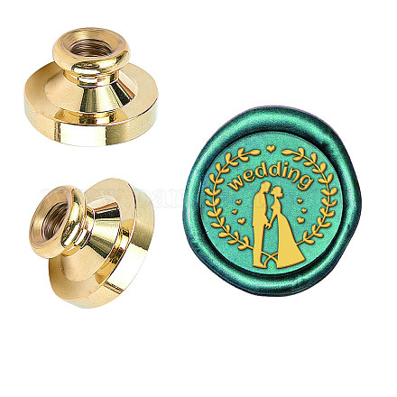 Wax Seal Brass Stamp Head AJEW-WH0209-593-1