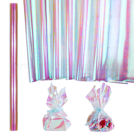 虹色のギフトフラワーブーケ包装紙  正方形  カラフル  500x500mm DIY-WH0366-99-1