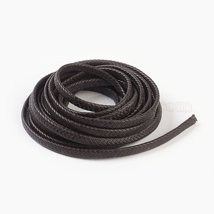 Плетеный кожаный шнур WL-F009-C02-10x5mm-1