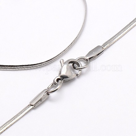 Trendy Men's 304 Stainless Steel Herringbone Chain Necklaces NJEW-M074-B-03-1