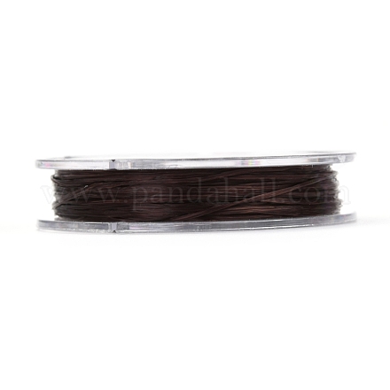 強い伸縮性のあるビーディング弾性糸  フラット弾性クリスタルストリング  コーヒー  0.8mm  約10.93ヤード（10m）/ロール EW-N002-21-1