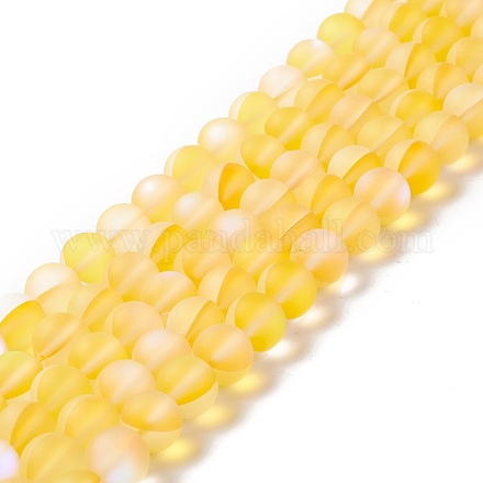 Synthetic Moonstone Beads Strands G-E573-01C-02-1