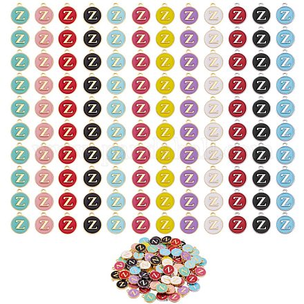 120 pièces 12 couleurs breloques en alliage plaqué or ENAM-SZ0001-64Z-1