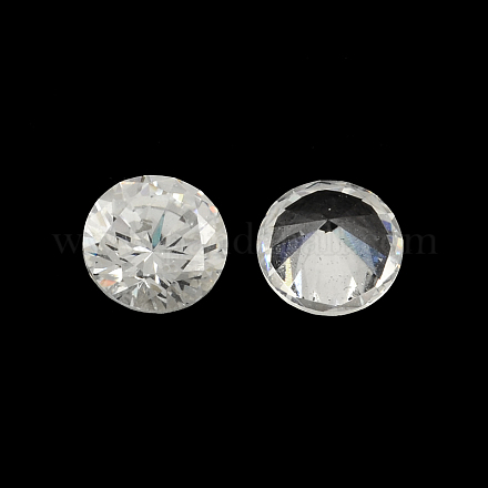 Diamante en forma de circonio cúbico espalda cabujones X-ZIRC-R004-4mm-01-1