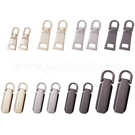 PH PandaHall 12pcs 6 Colors Zipper Pull Tab Replacement Metal Zipper Handle  Mend Fixer Zipper Sliders for Purses Handbags Suitcases Luggage Jacket  Backpacks Coat Boots 
