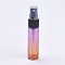 10ml Glass Gradient Color Refillable Spray Bottles, with PP Plastic Caps, Colorful, 9.6x2cm, Capacity: 10ml(0.34 fl. oz)