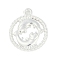 Twelve Constellations Alloy Pendants, Pisces, 22.5x19x2.5mm, Hole: 1.8mm