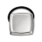 304 Stainless Steel Hair Ties, with Nylon Cord, Square, Stainless Steel Color, Inner Diameter: 45mm