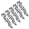 Cloth Patches, Leaf, Black, 235x70x1.4mm
