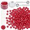 Sealing Wax Particles Kits for Retro Seal Stamp, with Stainless Steel Spoon, Candle, Plastic Empty Containers, Dark Red, 9mm, 200pcs