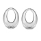 Stainless Steel Pendants, Oval Ring Charms, Stainless Steel Color, 40x28mm