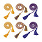 6Pcs 3 Style Polyester Tassel Big Pendant Decorations, for Graduation Ceremony, Mixed Color, 2pcs/style