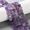 Natural Amethyst Beads Strands, Heart, 6x6x2mm, Hole: 0.7mm, about 71pcs/strand, 15.55''(39.5cm)