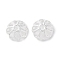 Rack Plating Brass Bead Caps, Long-Lasting Plated, Lead Free & Cadmium Free, 8-Petals, Flower, Silver, 8x3mm, Hole: 1.4mm